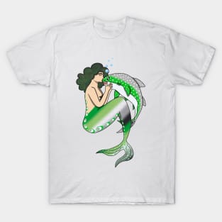 Aromantic LGBTQ+ Pride Mermaid T-Shirt